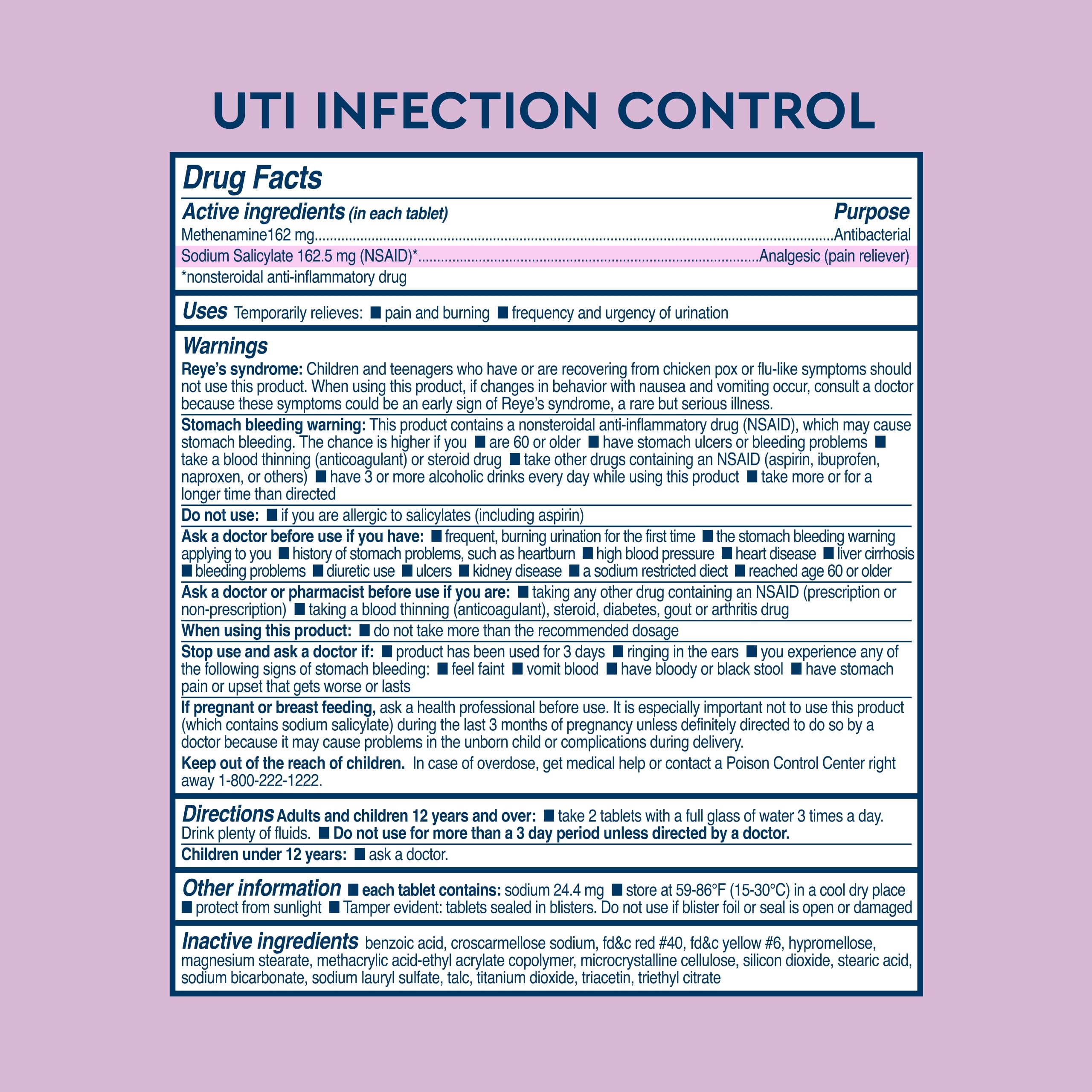 Two UTI test strips for at-home testing