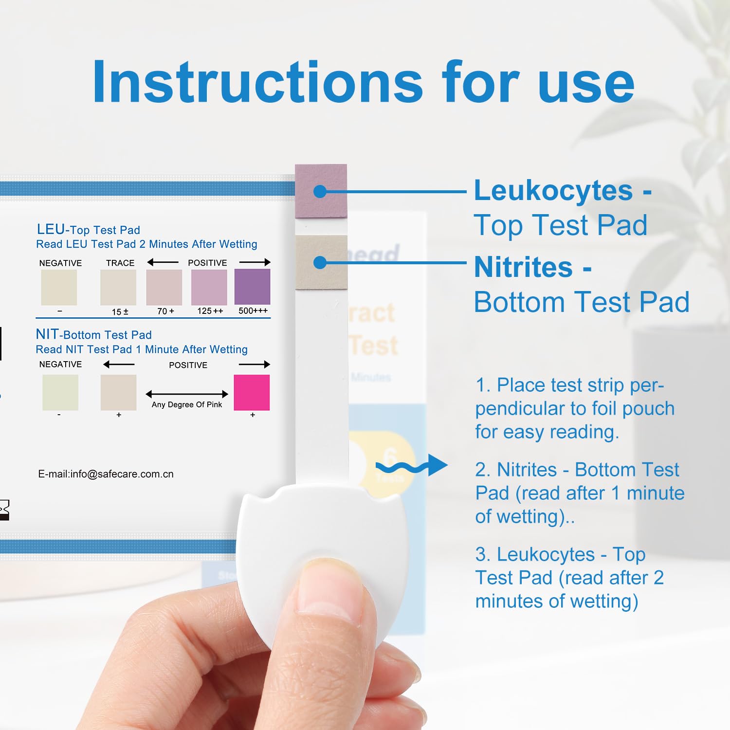 Usage instructions for UTI Test Strips (6 Pack)