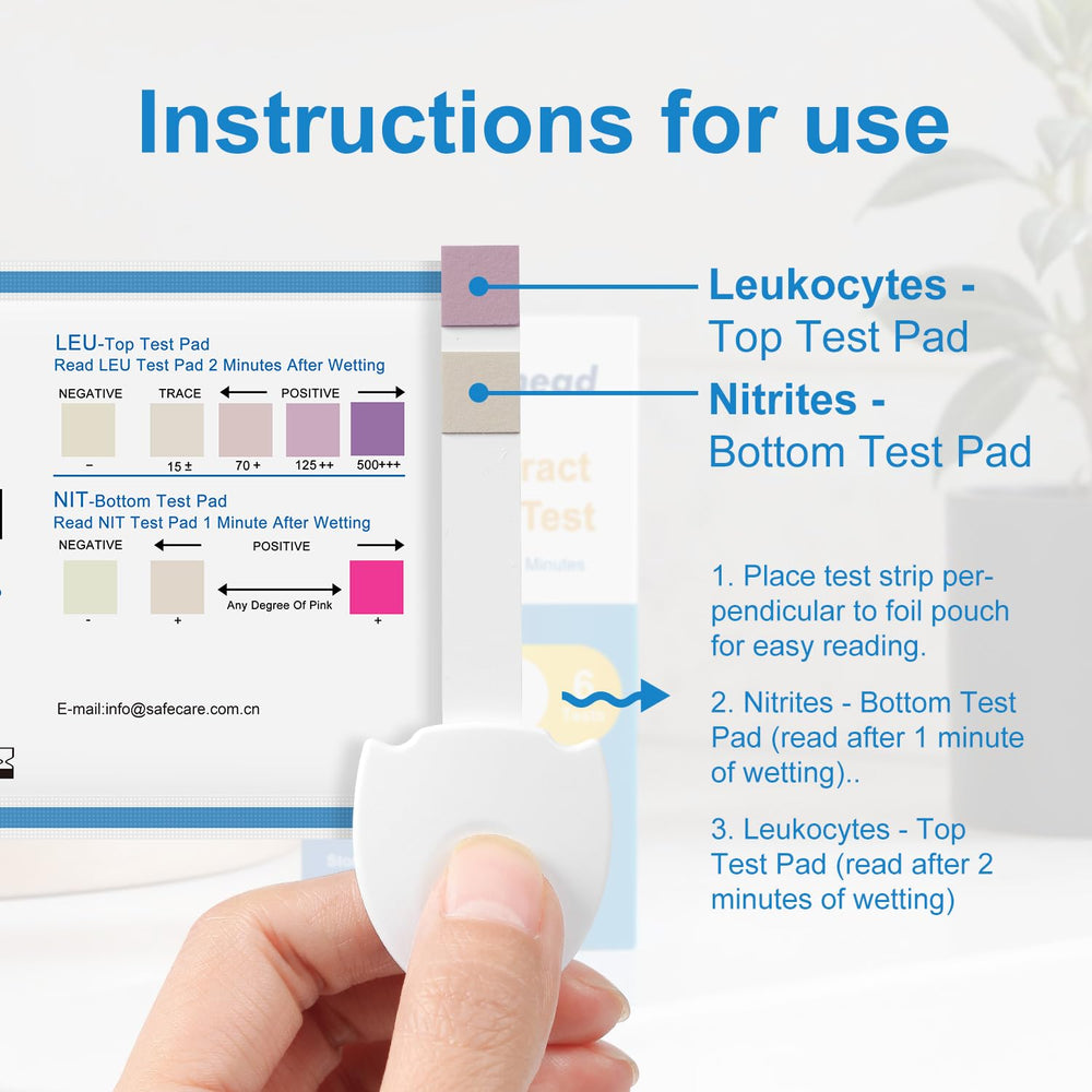 Usage instructions for UTI Test Strips (6 Pack)