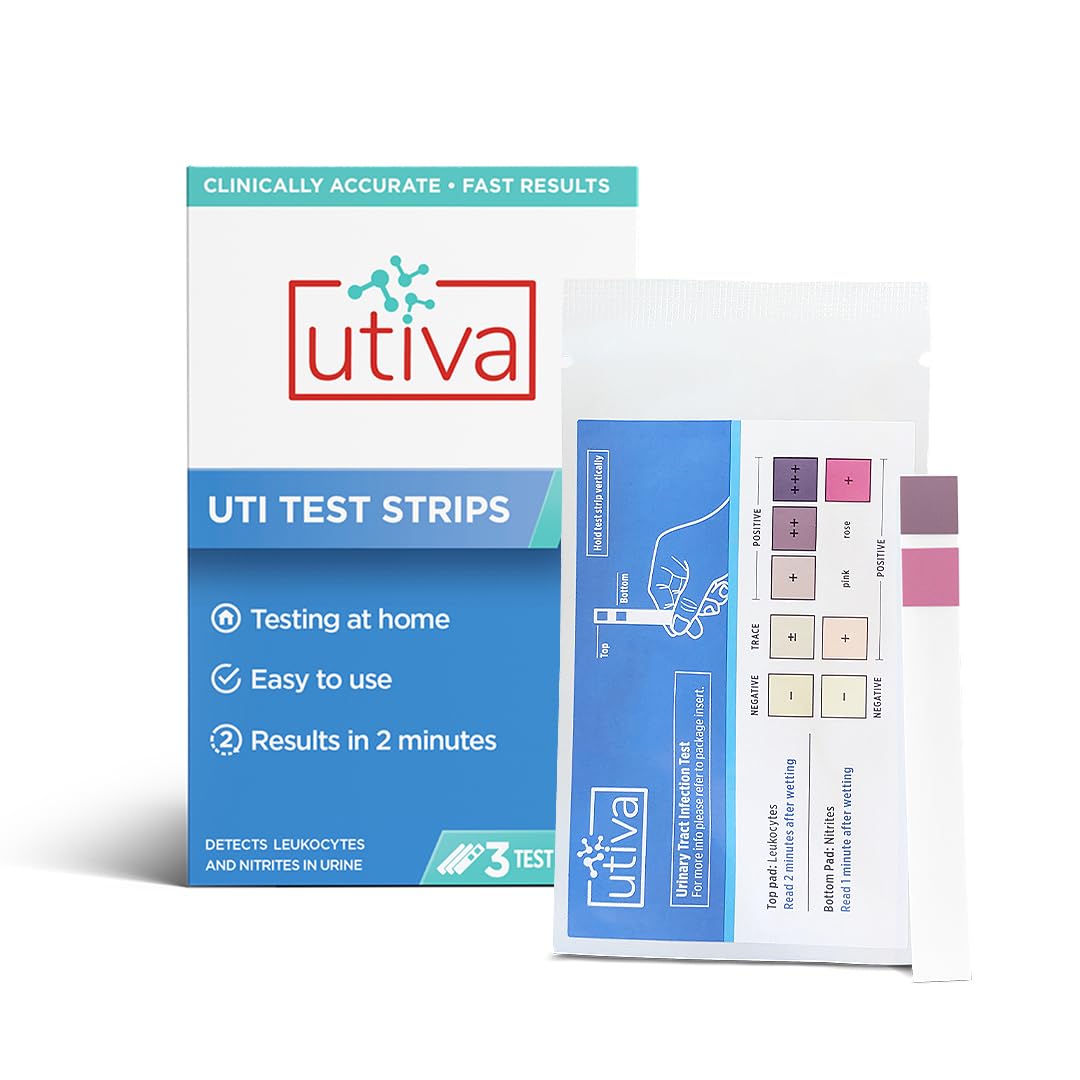 Box and individual UTI test strips for Utiva UTI Test Strips