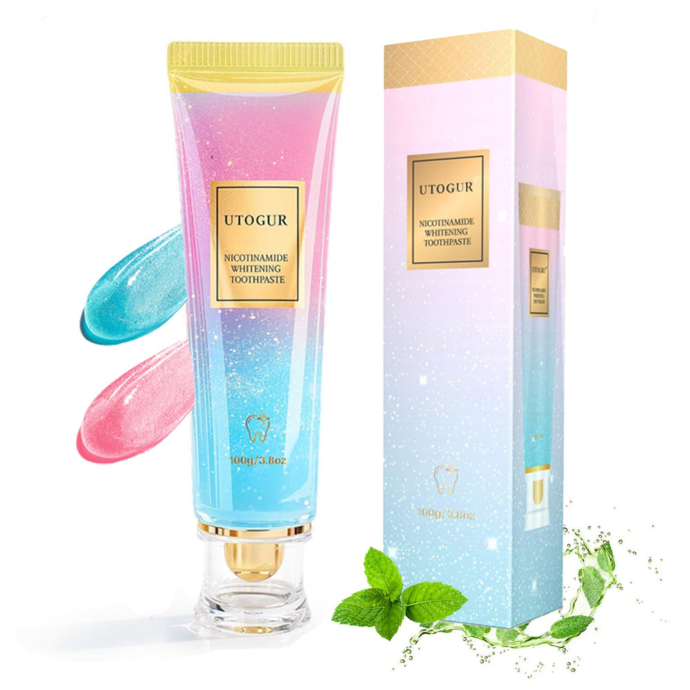 Utogur Probiotic Whitening Toothpaste packaging and tube