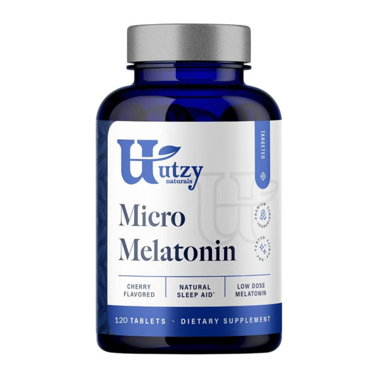 Utzy Naturals Micro Melatonin bottle with 120 tablets