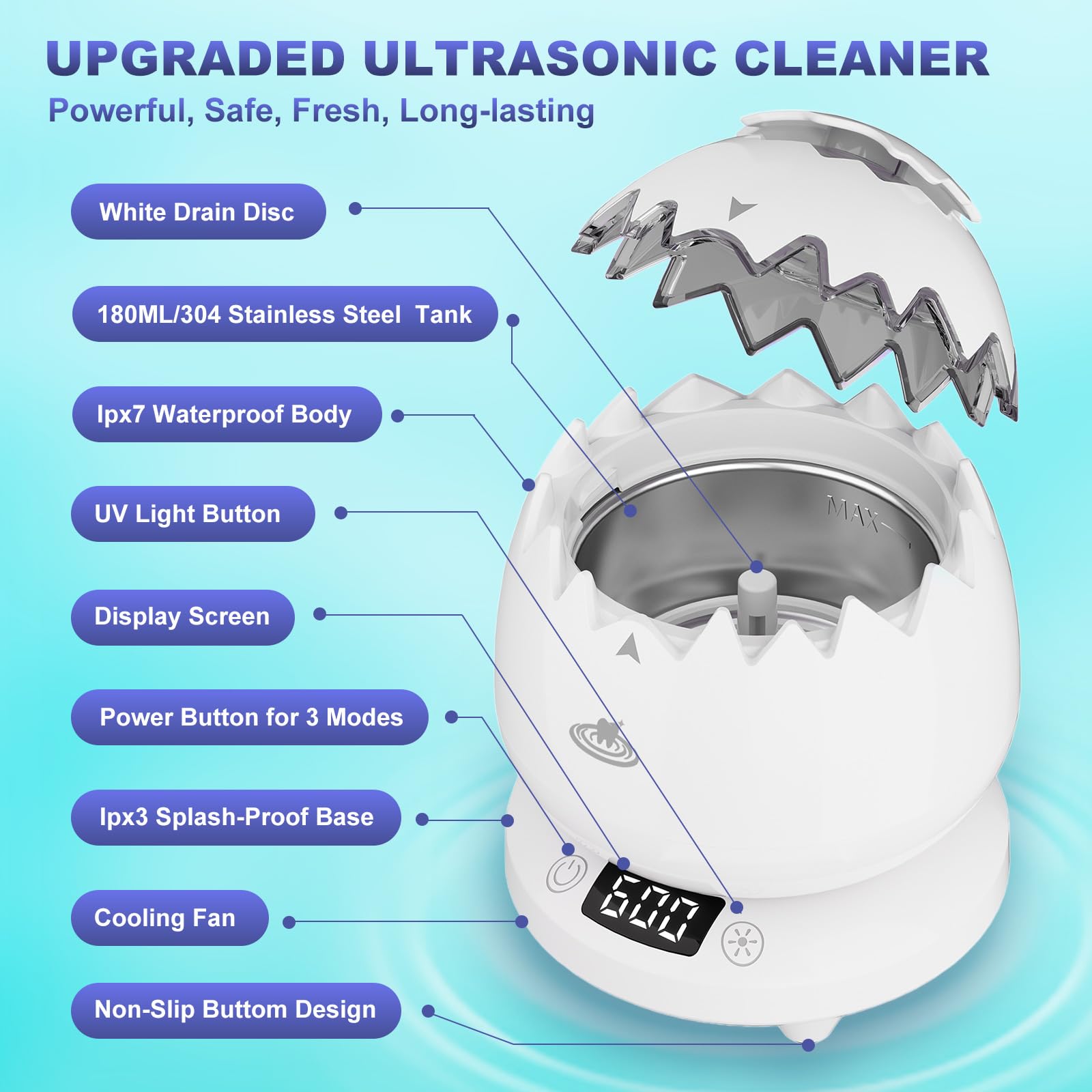 UV light cleaning feature with separate control
