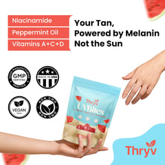 Illustration of Beta-Carotene, Astaxanthin and Niacinamide for UVBites