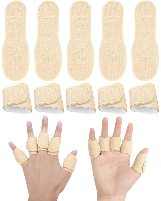 Close-up of Uwbettry castor oil pack wrap on finger