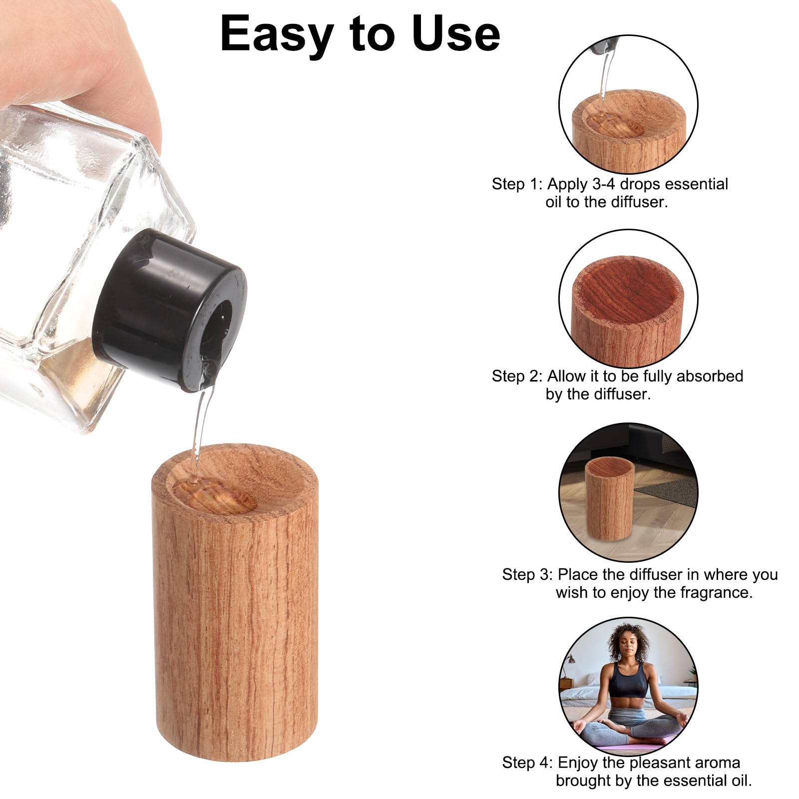 uxcell rosewood plum diffuser desk display illustrates decorative aromatherapy for home or office.