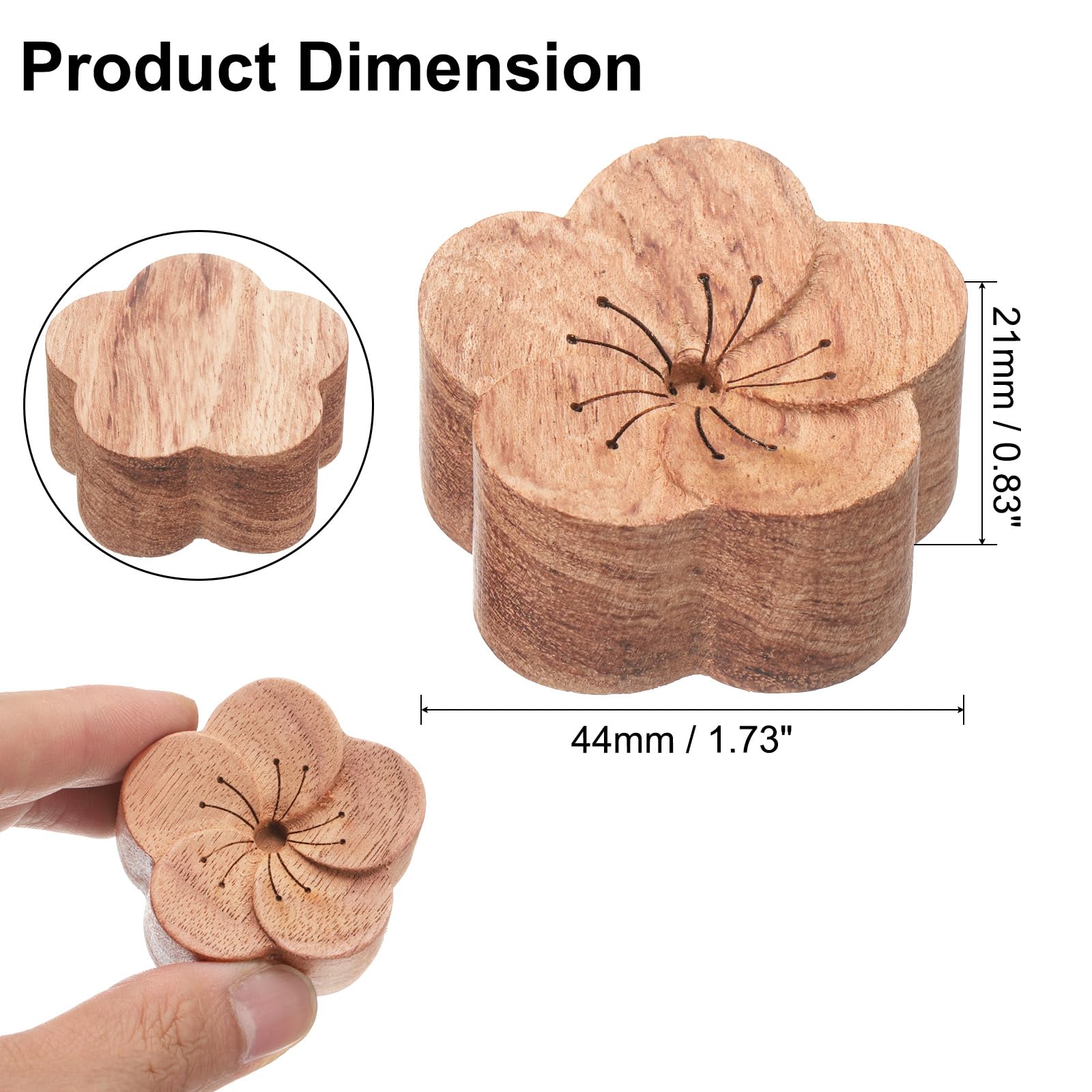 uxcell rosewood plum diffuser wood texture closeup highlights natural materials and subtle scent release.