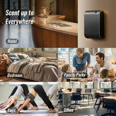 UXIKAPEEN Scent Air Machine, black compact design, fits desks and counters