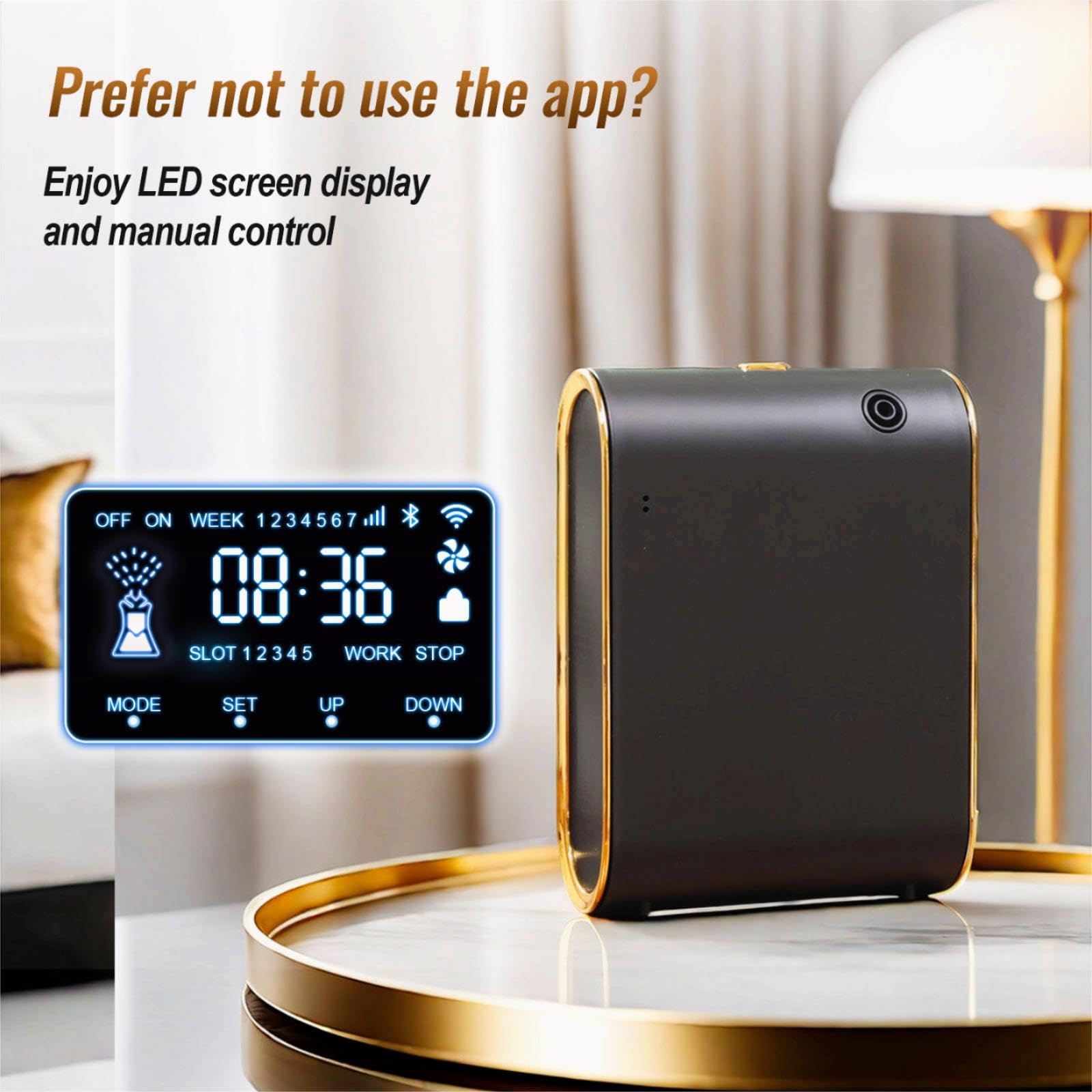 UXIKAPEEN Scent Air Machine, black hotel collection display, premium aesthetics