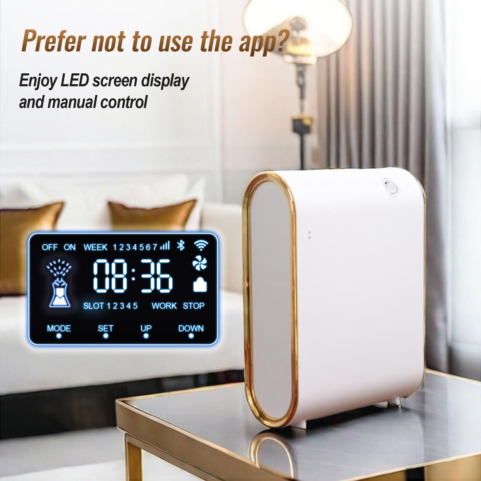 UXIKAPEEN Scent Air Machine Bluetooth app enables remote fragrance scheduling