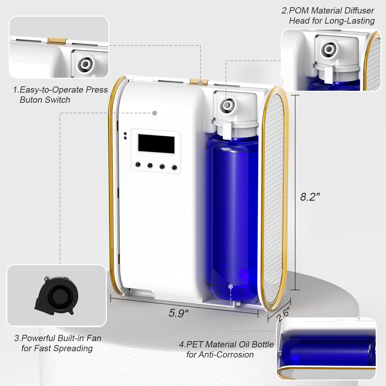 UXIKAPEEN Scent Air Machine control panel with app and manual adjustments