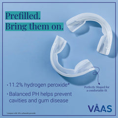 Disposable, mess-free whitening trays ready to use