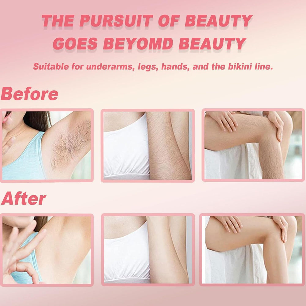 VACVOIIVCE Bare Basics cream on leg after use, revealing soft skin texture.