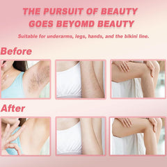 VACVOIIVCE Bare Basics cream on leg after use, revealing soft skin texture.