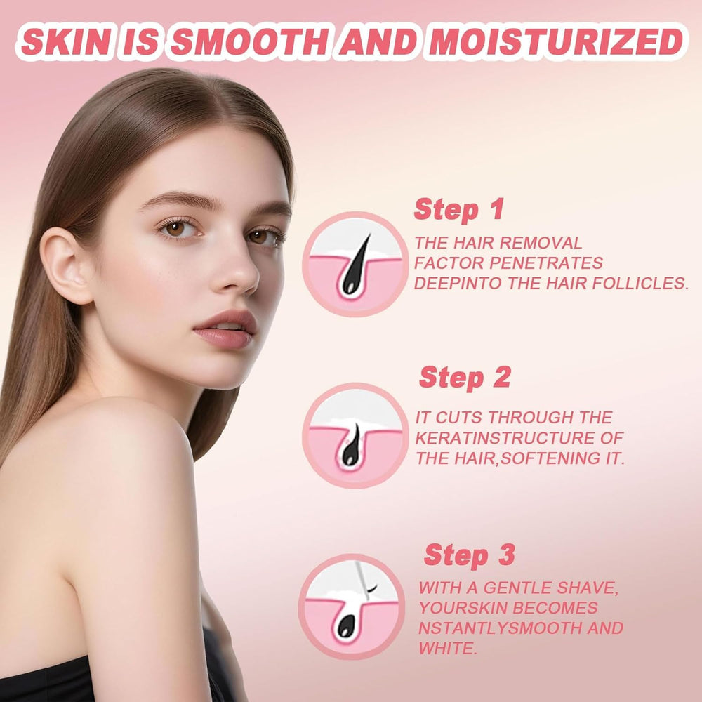 VACVOIIVCE Bare Basics cream application on arm for quick, smooth skin.