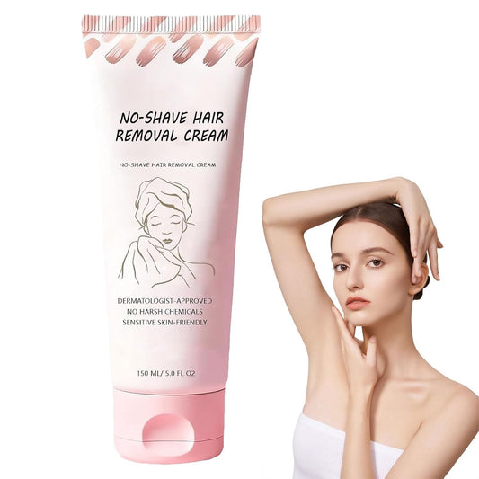 VACVOIIVCE Bare Basics cream bottle showing at-home hair removal and hydration benefits.