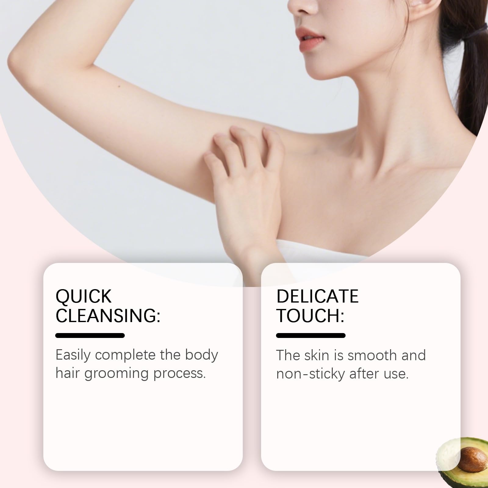 VACVOIIVCE Bare Basics cream after hair removal showing healthy-looking skin.