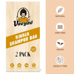 VAEYAE Ginger Shampoo Bar application on wet hair for scalp care