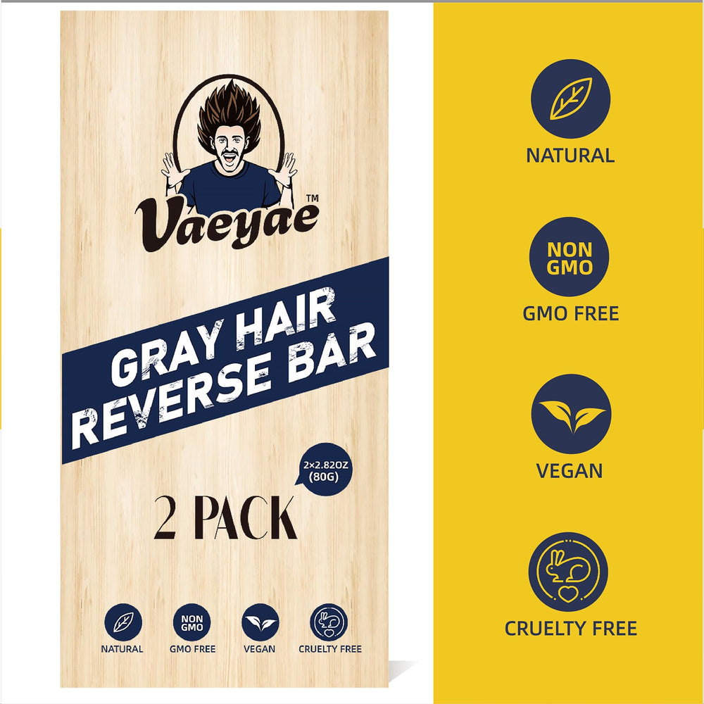 VAEYAE gray hair reverse bar before-after hair color potential improvement.