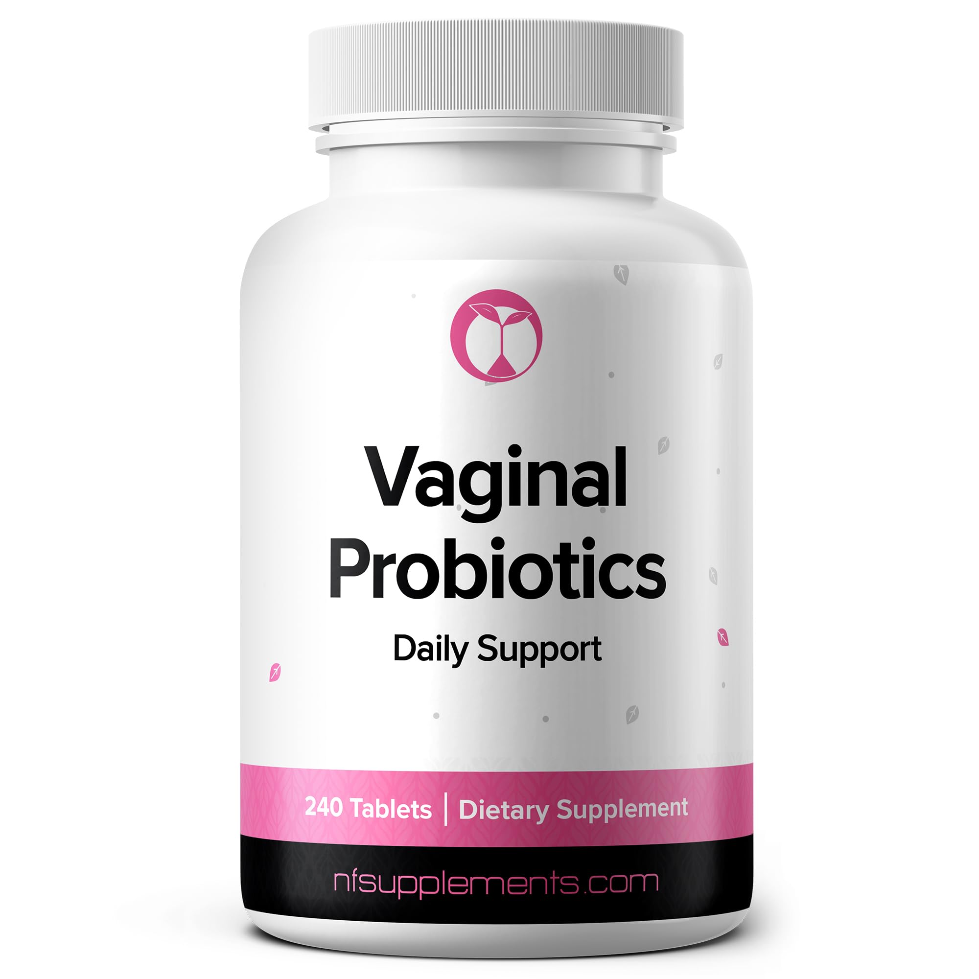 Bottle of Natural Foundation Vaginal Probiotics with 240 tablets and 3 Billion CFU