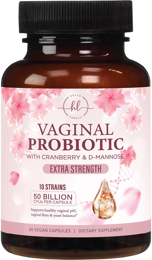 Bottle of Vaginal Probiotics with 50 Billion CFU and 10 strains