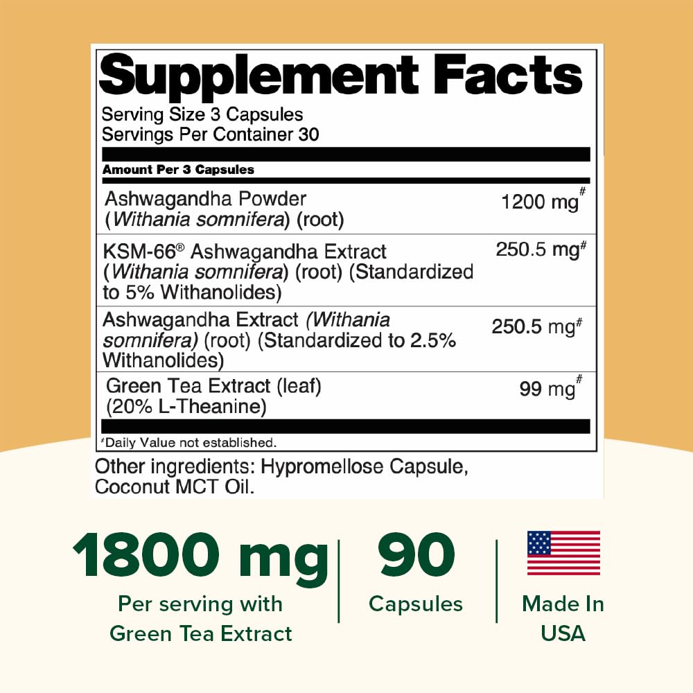 VAHDAM Ashwagandha with L-Theanine capsules