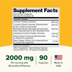 Close-up of turmeric capsules highlighting 500mg curcuminoids