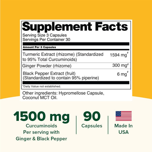 VAHDAM Turmeric Ginger 1900mg bottle with product label