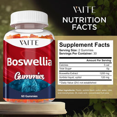 Label highlights 1200mg Boswellia Serrata per serving