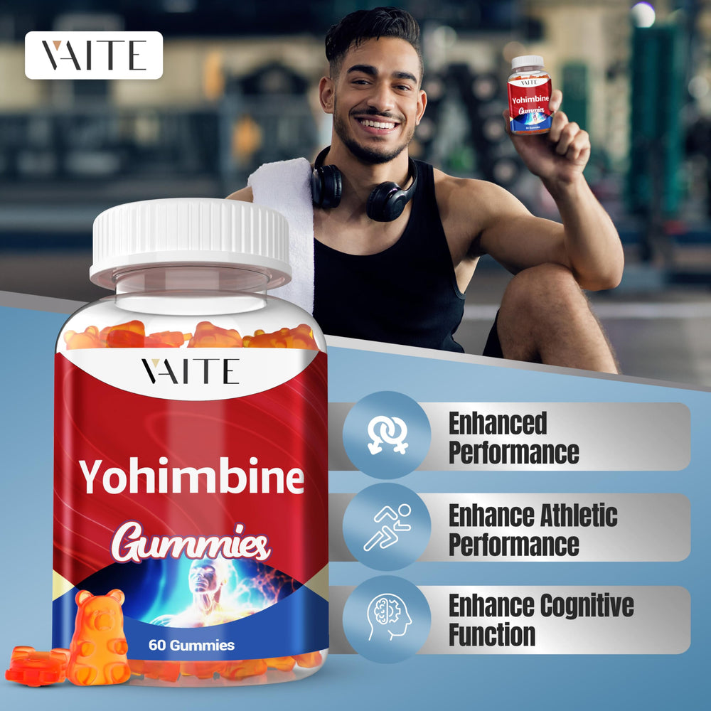 Close-up of 15mg Yohimbine HCl gummy showing texture