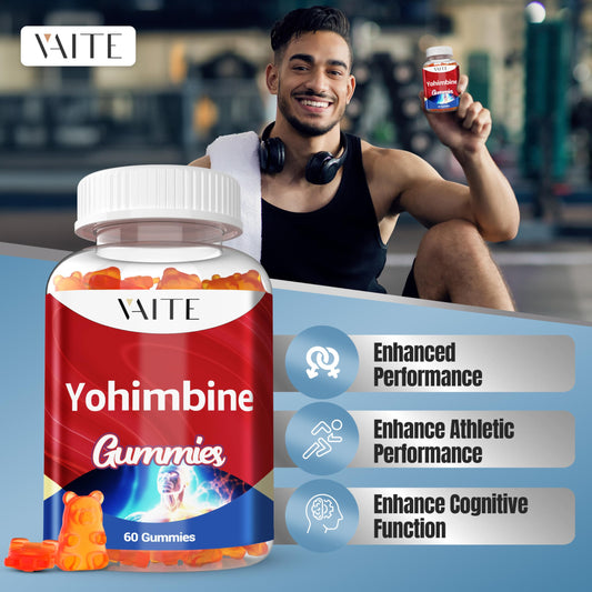 Close-up of 15mg Yohimbine HCl gummy showing texture