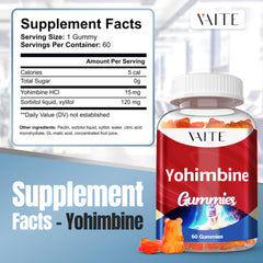 Assorted sugar-free, non-GMO gummies on a light background