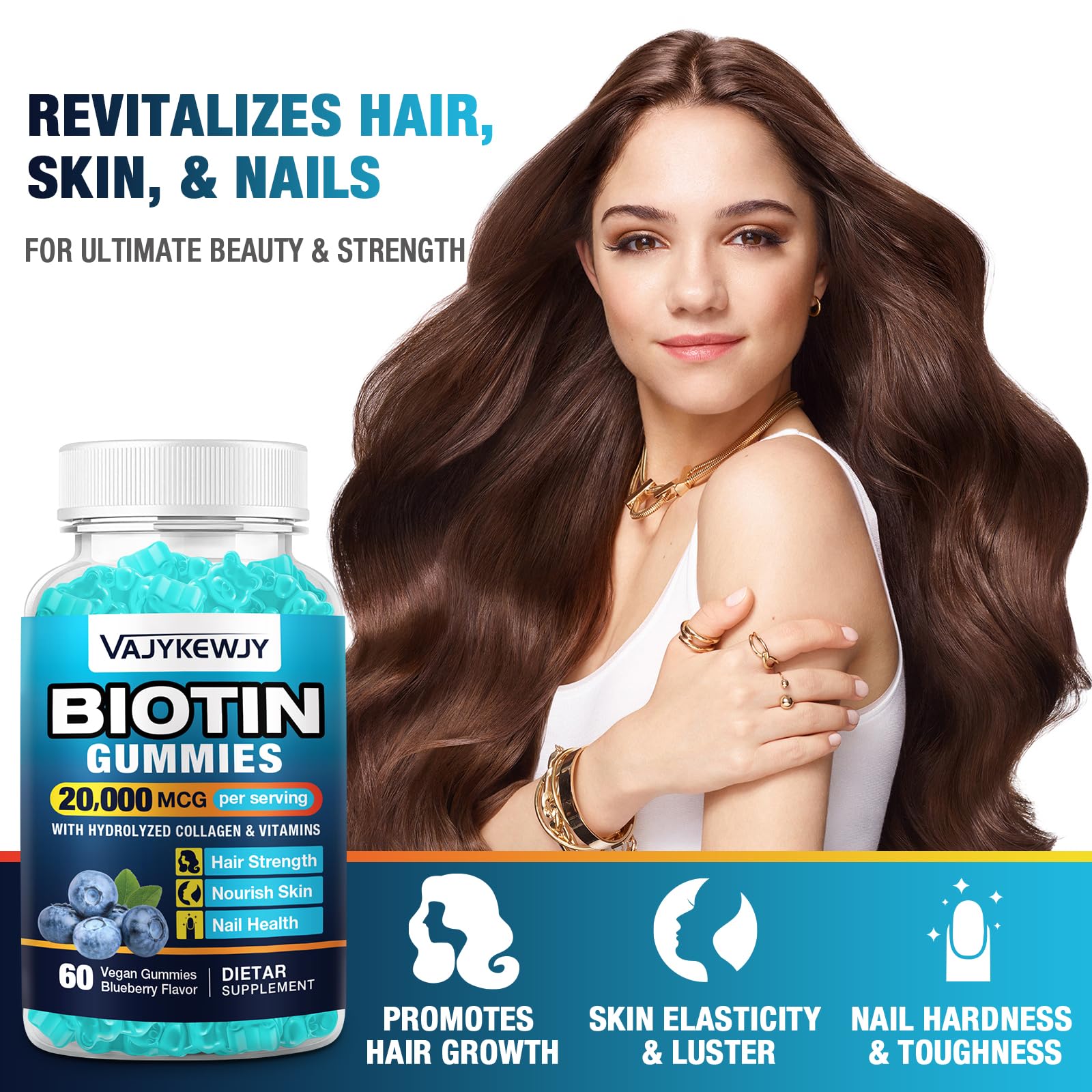 Biotin gummies for nails - strengthened nails