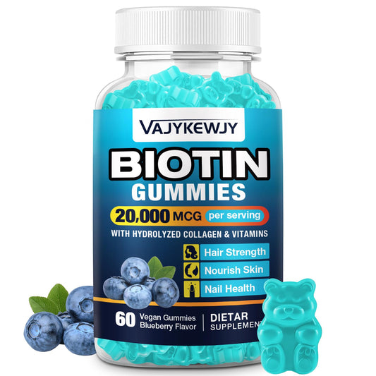 VAJYKEWJY Vegan Biotin Gummies front view