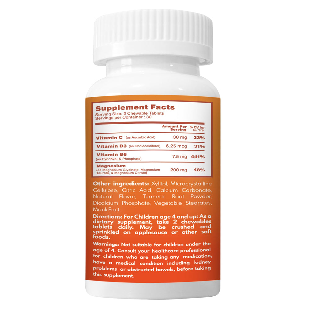 Label showing 100 mg magnesium from glycinate, citrate, taurate blends