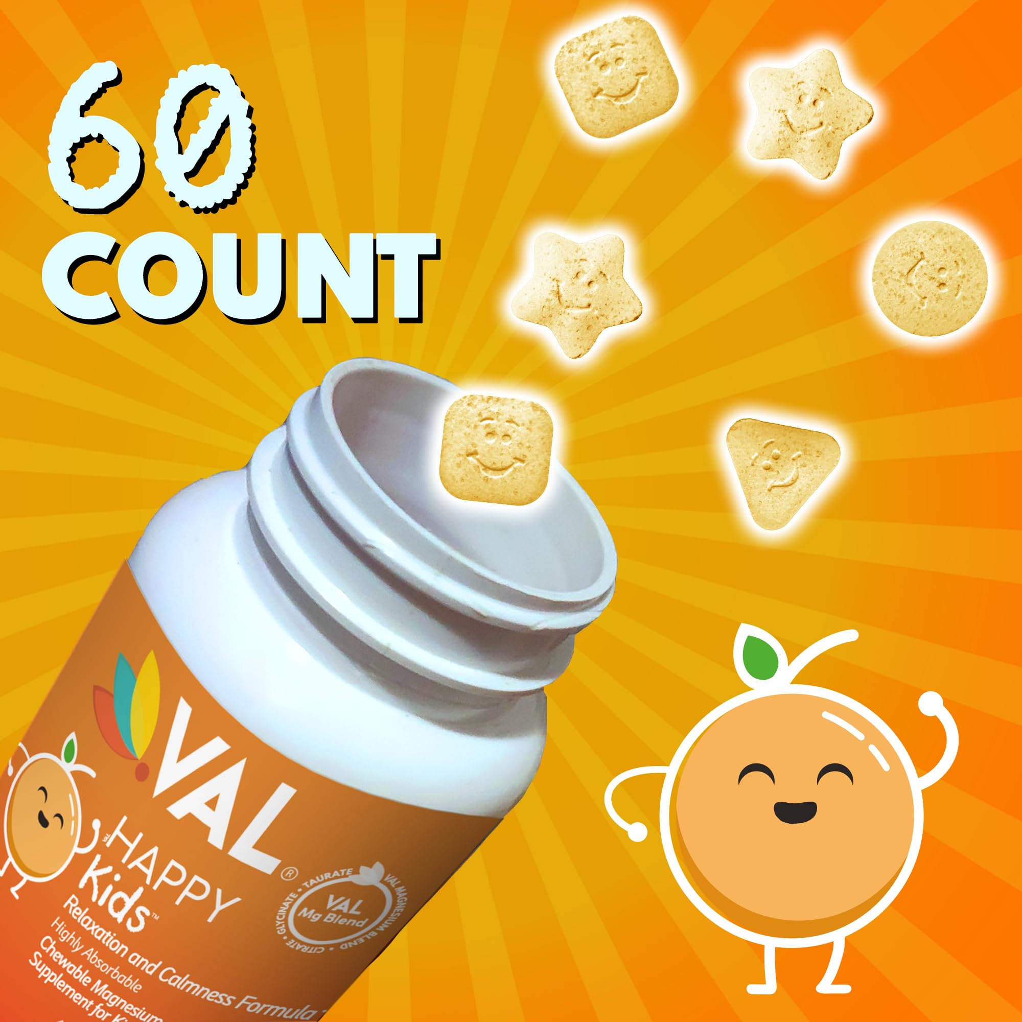 Packaging box and bottle for VAL Kids Magnesium