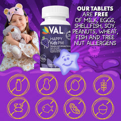 Allergen-free and vegan-friendly icons on packaging