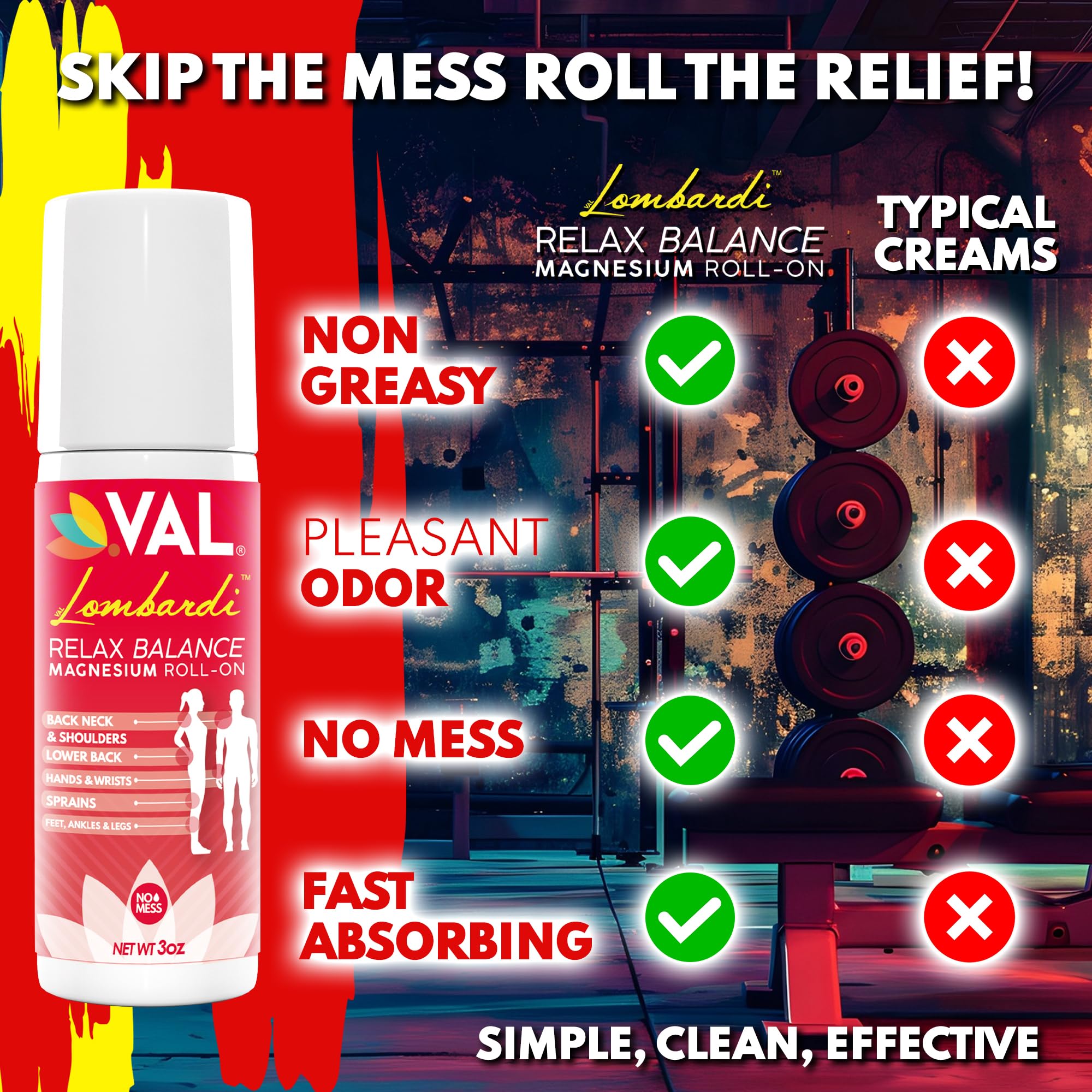 Relaxed back and neck after use