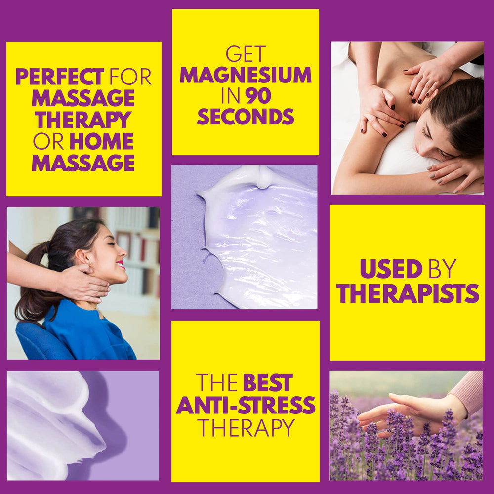 Spa or therapy setting with VAL Magnesium Aromatherapy Massage Cream 8oz