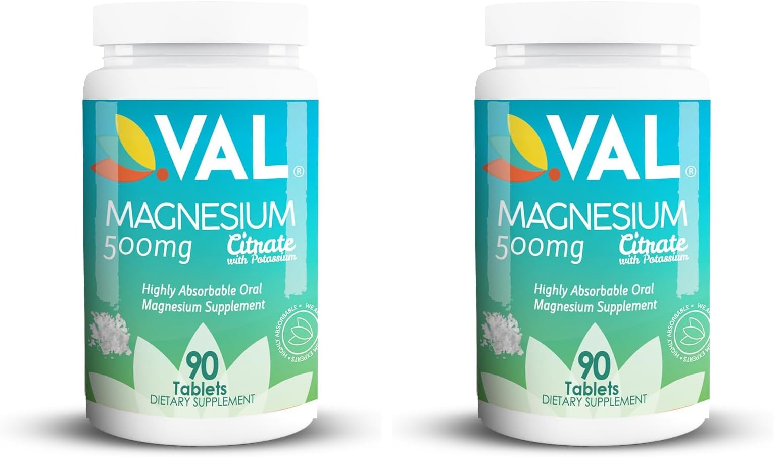 VAL Magnesium Citrate + B6 + Potassium bottle label