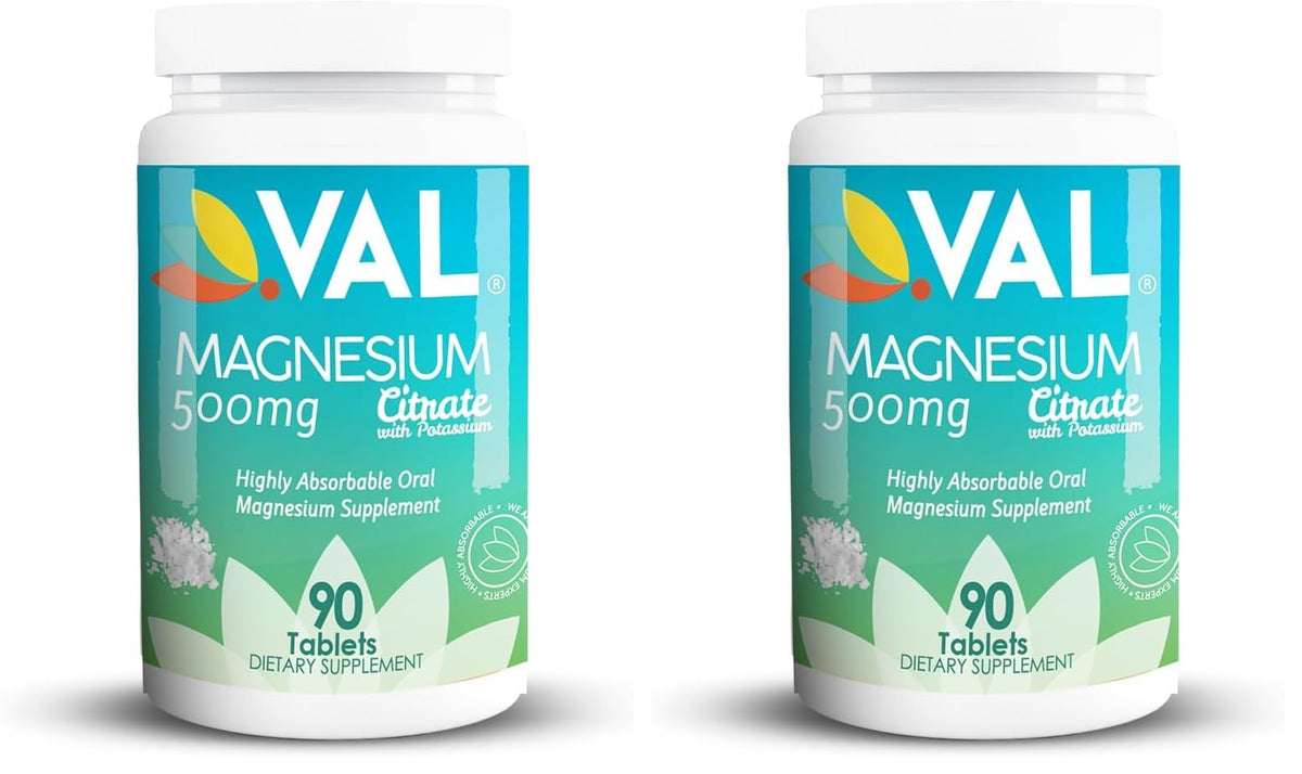 VAL Magnesium Citrate + B6 + Potassium bottle label