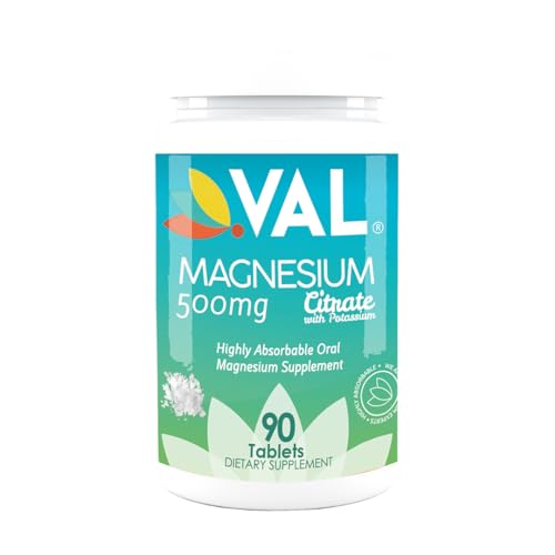 Close-up of VAL Magnesium Citrate tablets