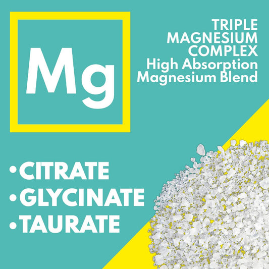 Pack shot of VAL Triple Magnesium Complex lemon flavor bottle