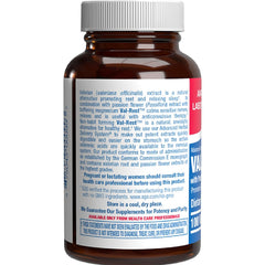 Ingredients panel showing valerian root extract, magnesium, and passion flower
