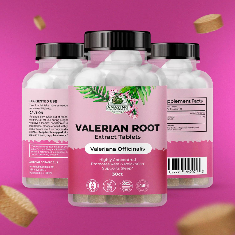 Valerian root extract ingredients illustration