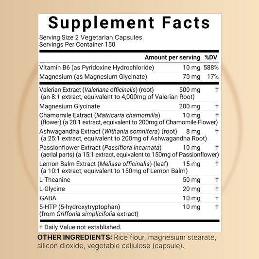 Close-up of 11-in-1 sleep blend ingredients