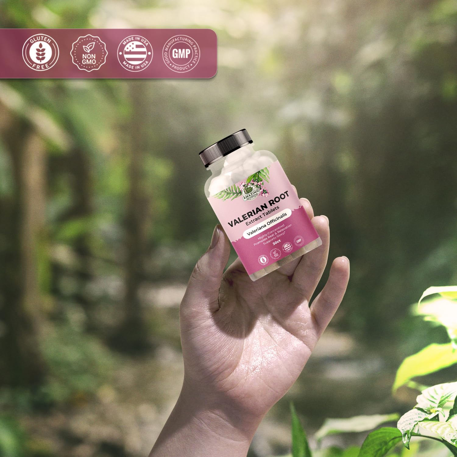 Daily use of valerian root tablets in a routine