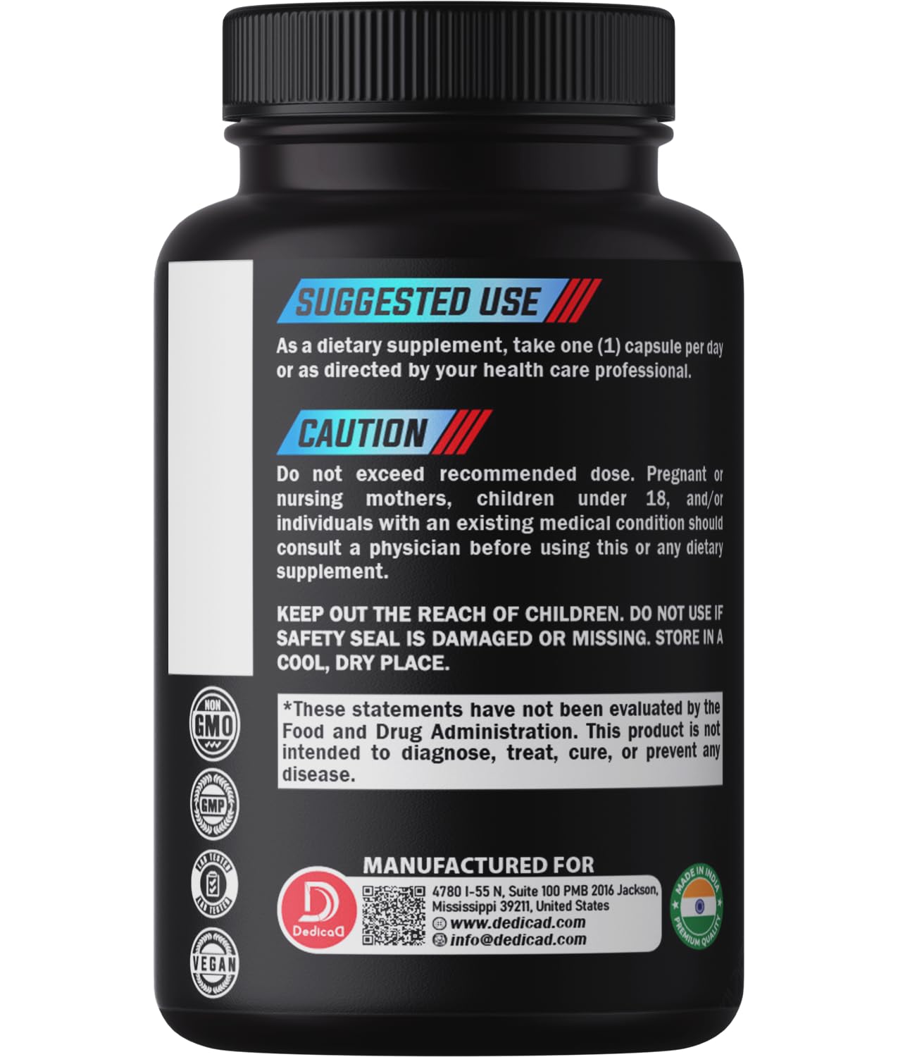 Valerian and skullcap herbs in the formula