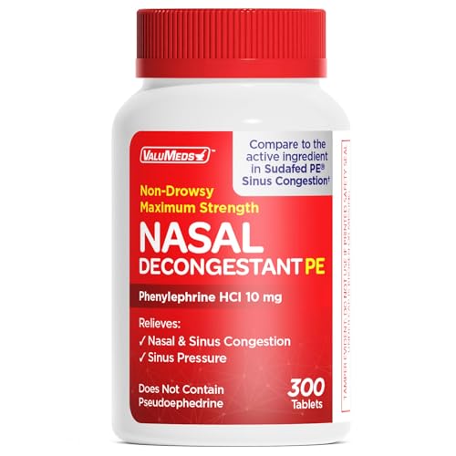 ValuMeds nasal decongestant bottle for quick congestion relief.