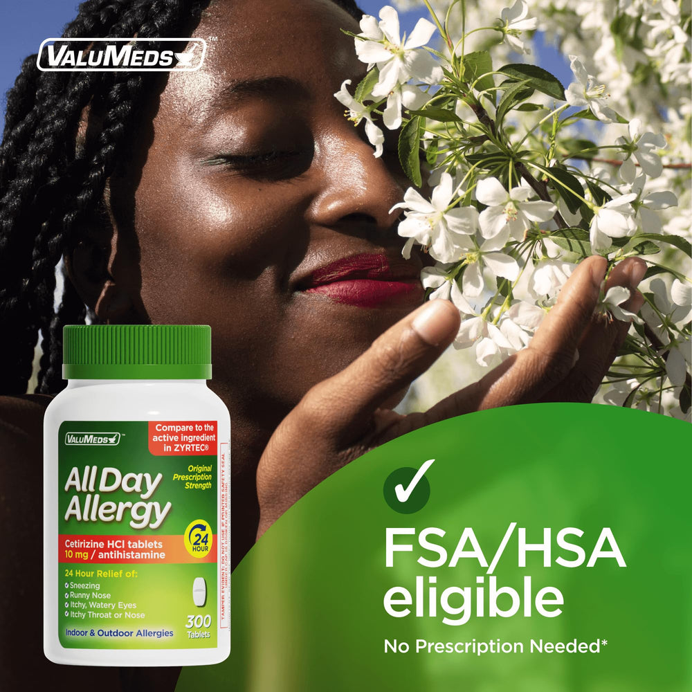ValuMeds non-drowsy formula label indicates daytime focus and alertness.